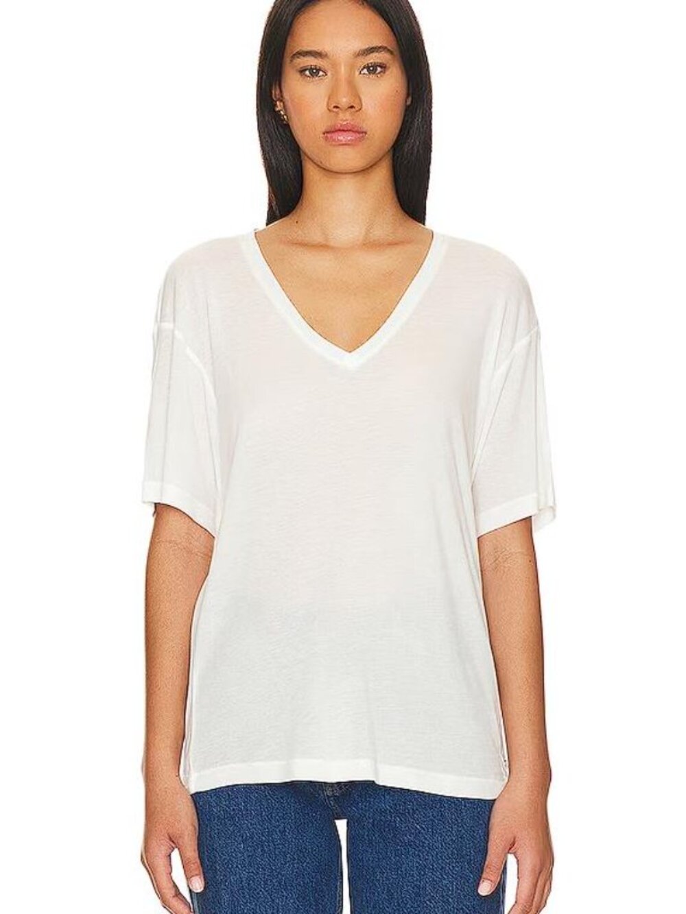 ANINE BING Women's Vale Tee In Off White